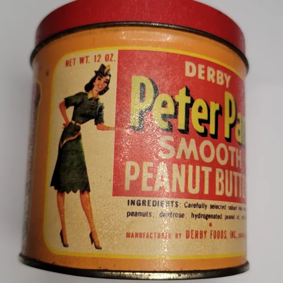 Vintage Peter Pan Peanut Butter Tin - Picture 2 of 6